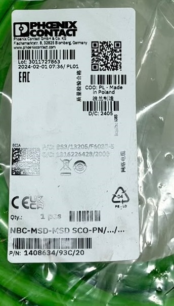 Phoenix Contact NBC-MSD-MSD SCO-PN PROFINET-Kabel 1408634