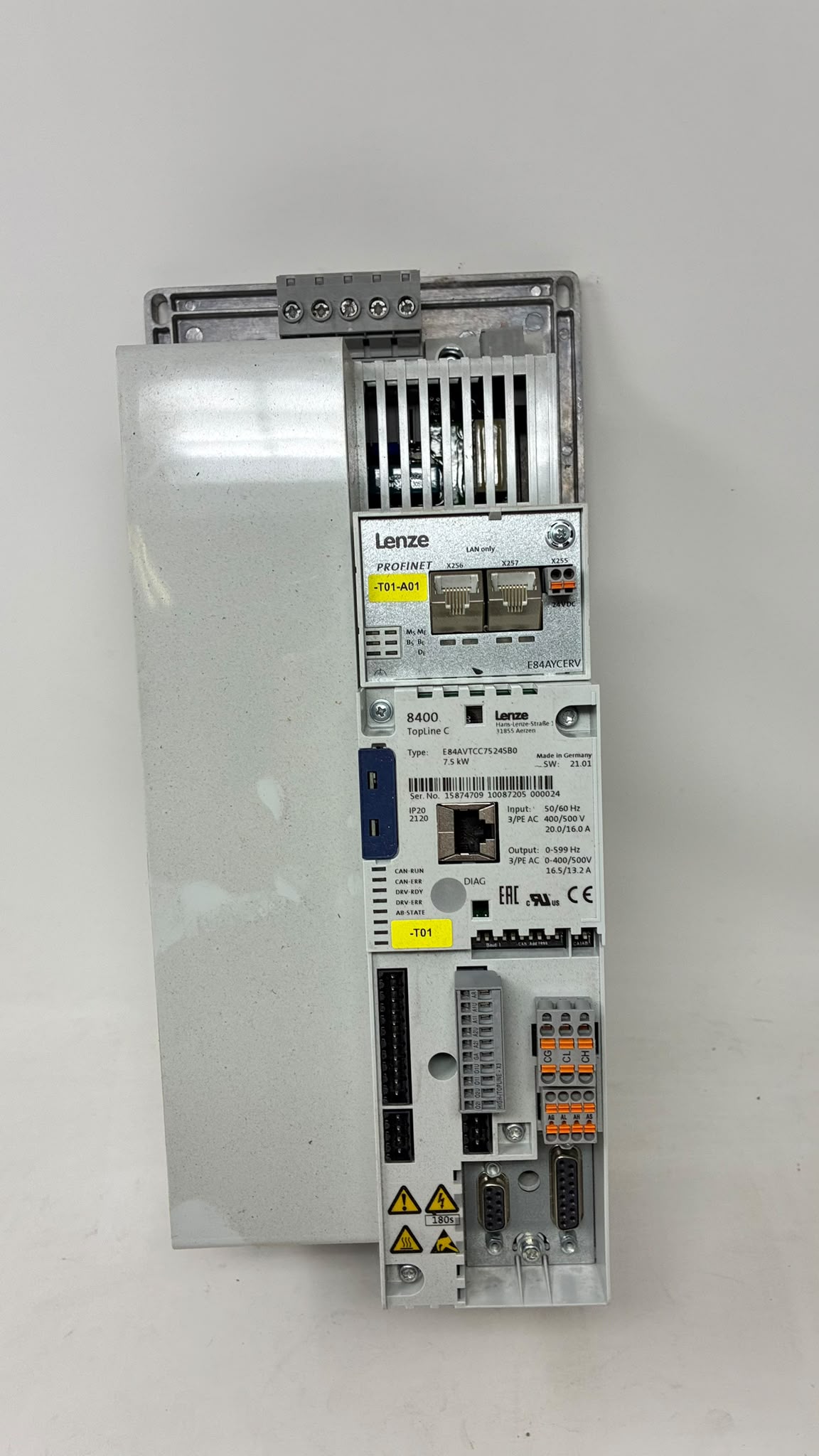 Lenze 8400 TopLine C E84AVTCC7524SB0 Frequenzumrichter 7,5 kW