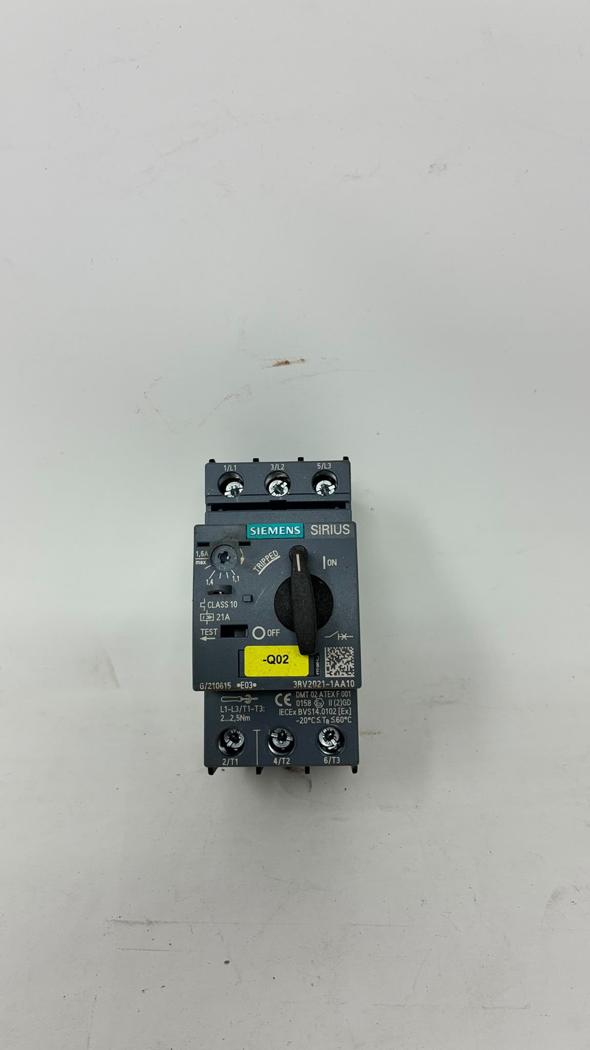 Siemens SIRIUS 3RV2021-1AA10 Motorschutzschalter 1,6 A